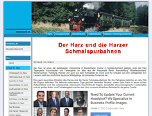 Tablet Screenshot of harzbahn.de